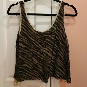Zebra print tank top